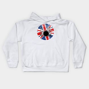 Drum Kit UK Flag Britain Drummer British Musician Kids Hoodie